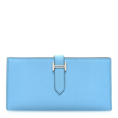 Hermes Epsom Bearn Gusset Wallet Celeste 1 of 8