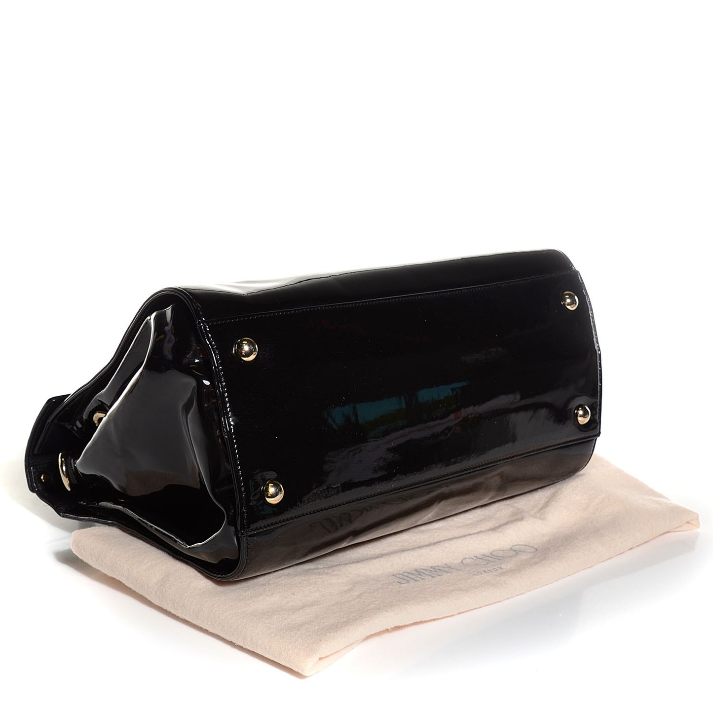 Patent Large Rosalie Satchel Black