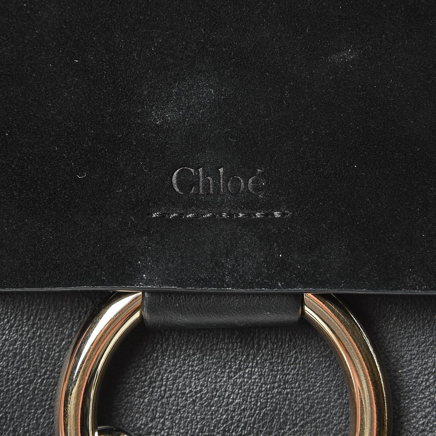 Suede Calfskin Small Faye Shoulder Bag Black