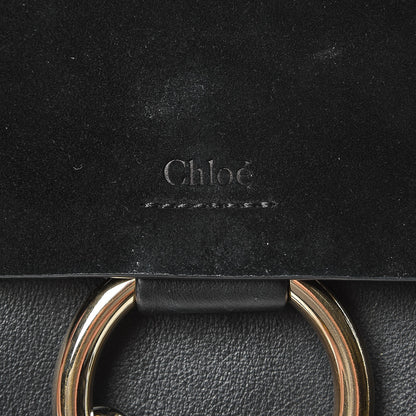 Chloe Suede Calfskin Small Faye Shoulder Bag Black 6 of 8