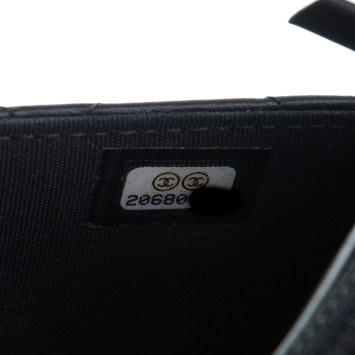 Chanel Lambskin Quilted Boy Wallet On Chain WOC Black 8 of 8