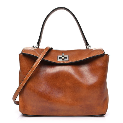 Balenciaga Vegetable Tanned Lambskin Mini Rodeo Top Handle Handbag Tan Cowboy 1 of 10