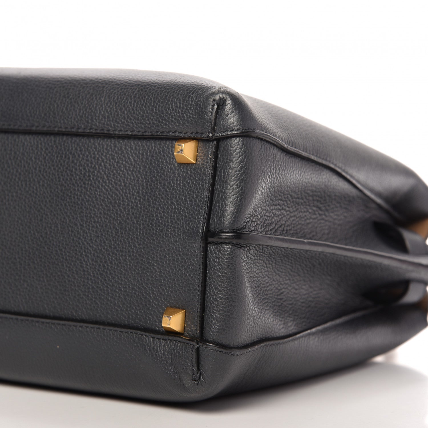 MCM Grained Calfskin Large Milla Tote Phantom Grey 7 of 9