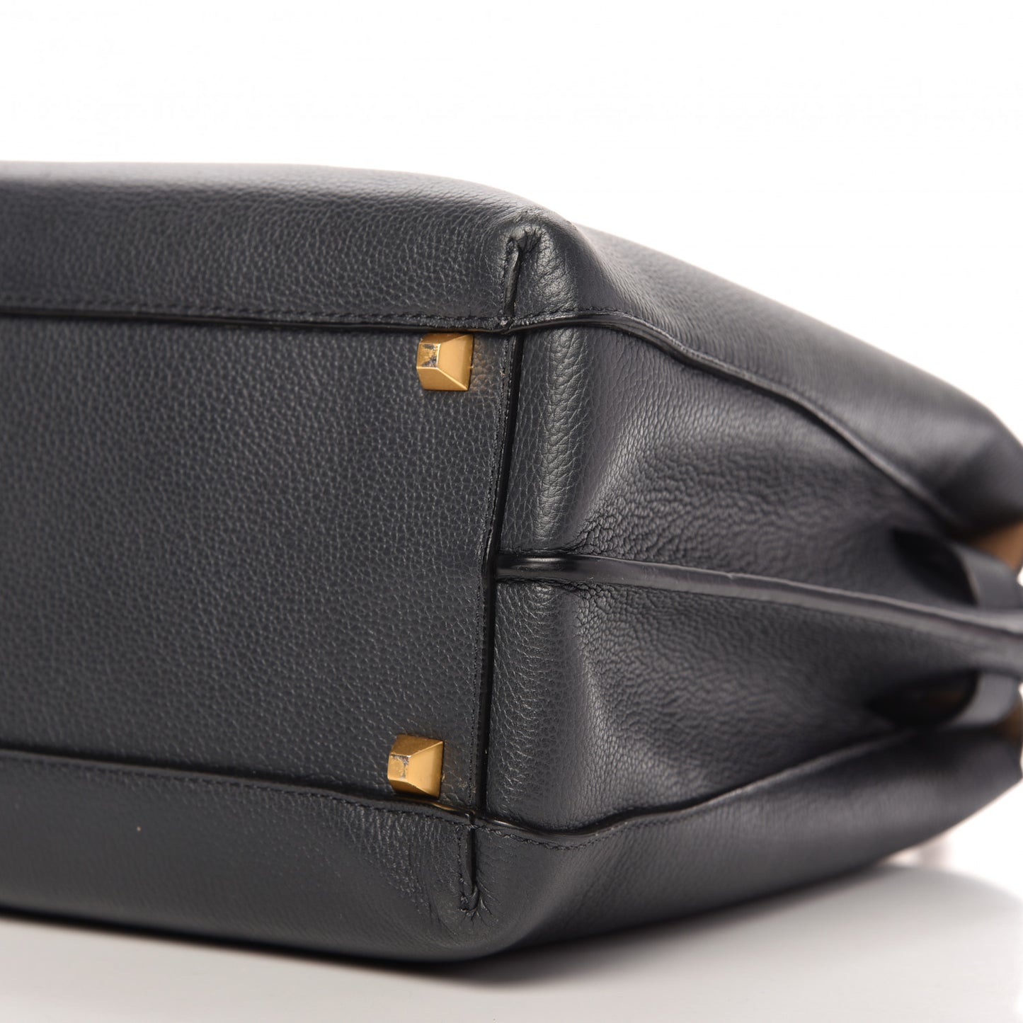 Grained Calfskin Large Milla Tote Phantom Grey