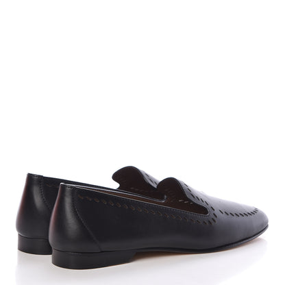 Hermes Calfskin Ovale Moccasin Loafers 37 Black 4 of 9