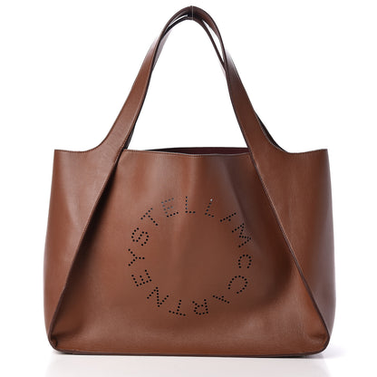 Stella McCartney Eco Alter Nappa East West Perforated Tote Brown 3 of 11