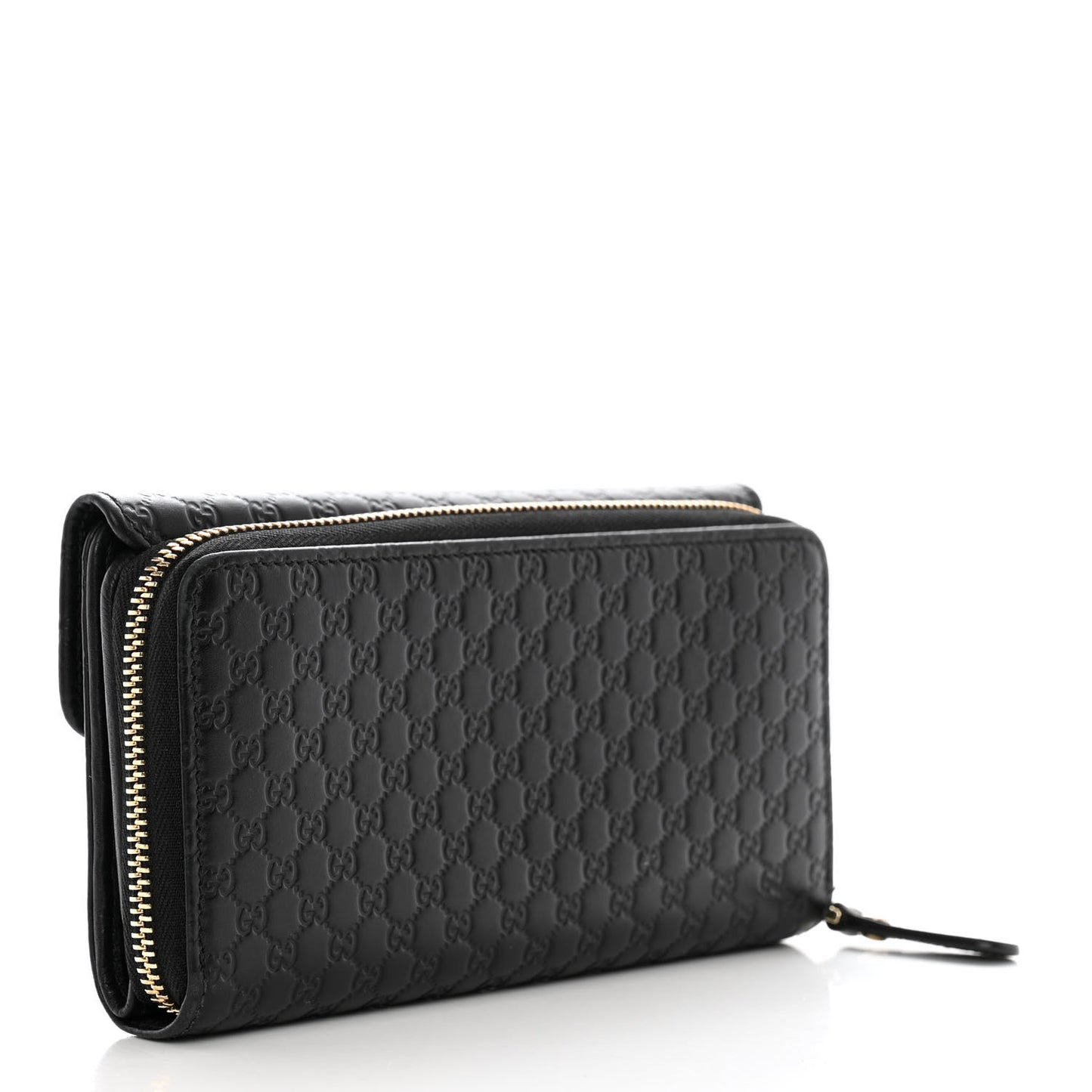 Soft Microguccissima Continental Zip Wallet Black