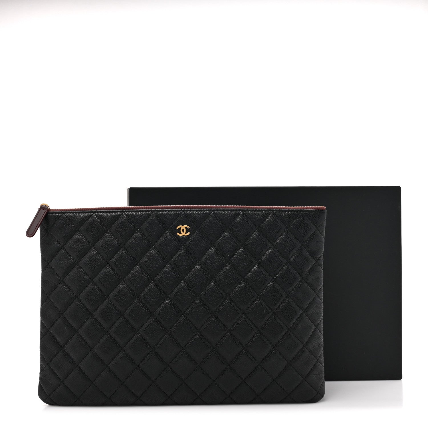 Chanel Caviar Quilted Large Cosmetic Case Black 9 of 9