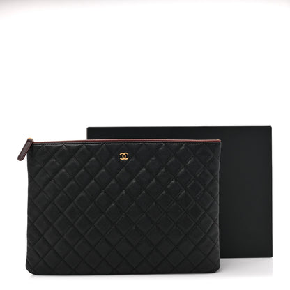 Chanel Caviar Quilted Large Cosmetic Case Black 9 of 9