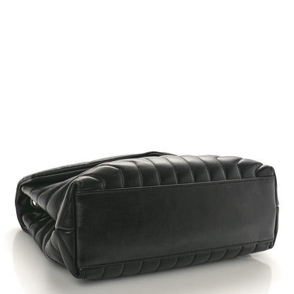 Saint Laurent Calfskin Y Quilted Monogram Medium Loulou Chain Satchel Black 4 of 12