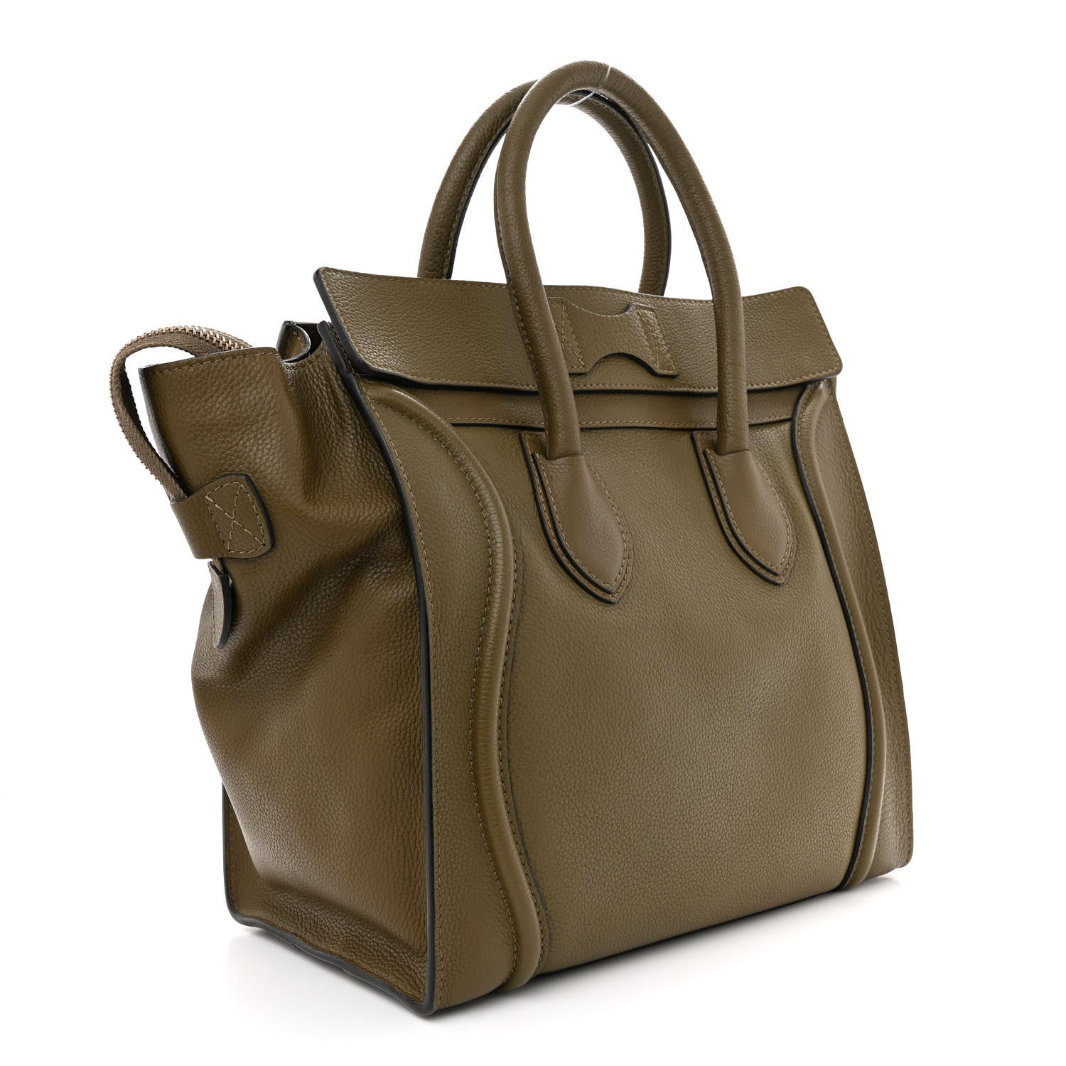 Celine Drummed Calfskin Mini Luggage Jungle 2 of 11