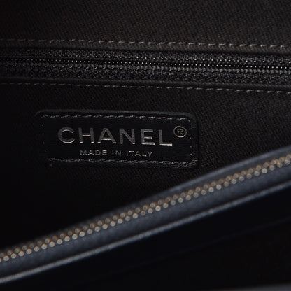 Chanel Goatskin Quilted Large City Rock Shopping Bag Navy 6 of 7