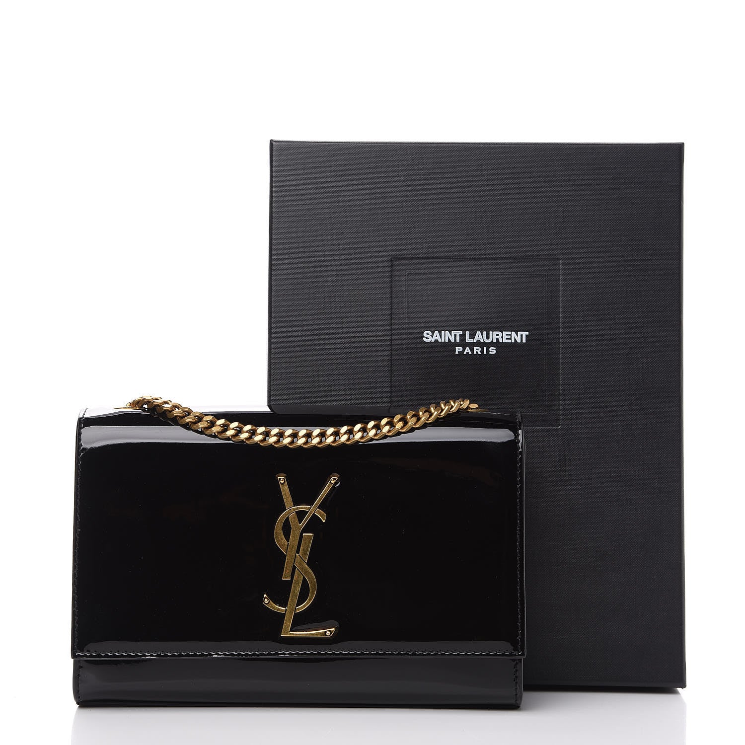 Saint Laurent Patent Small Monogram Kate Satchel Black 10 of 10