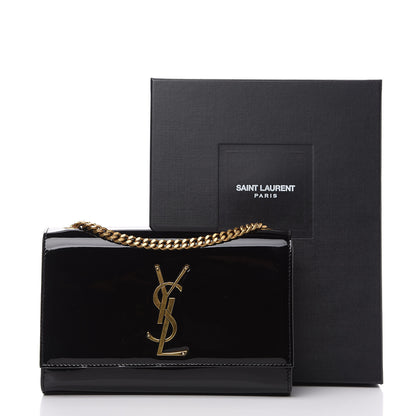 Saint Laurent Patent Small Monogram Kate Satchel Black 10 of 10