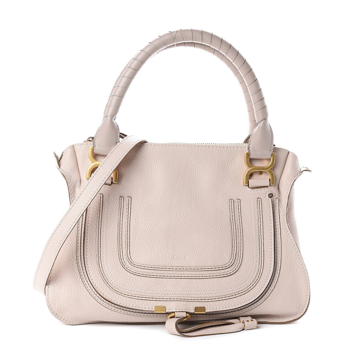 Chloe Calfskin Medium Marcie Satchel Abstract White 1 of 8
