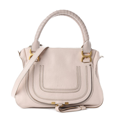 Chloe Calfskin Medium Marcie Satchel Abstract White 1 of 8