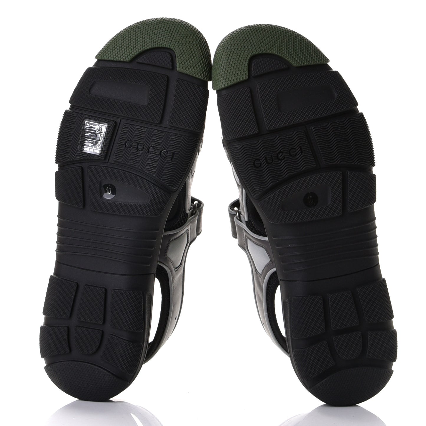 Mesh Fabric Mens Tinsel Sport Sandals 10 Black Silver Green