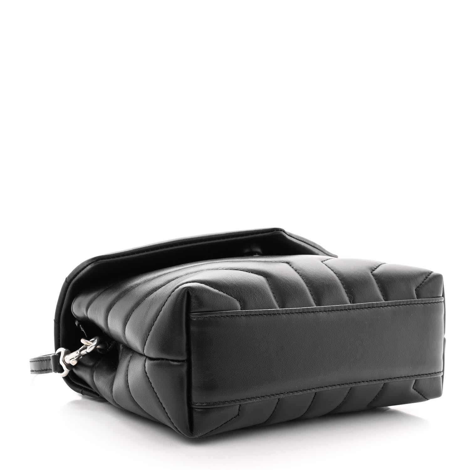 Saint Laurent Calfskin Y Quilted Monogram Toy Loulou Crossbody Bag Black 4 of 11