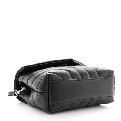 Saint Laurent Calfskin Y Quilted Monogram Toy Loulou Crossbody Bag Black 4 of 11