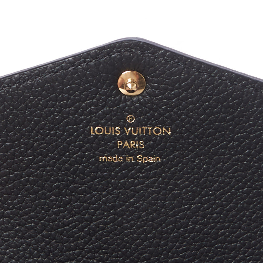 Louis Vuitton Monogram Empreinte Giant Sarah Wallet Black Beige 8 of 8