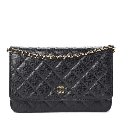 Chanel Caviar Quilted Wallet On Chain WOC Black 1 of 12