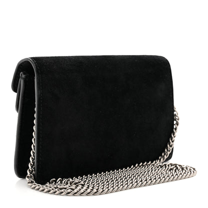 Gucci Suede Super Mini Dionysus Shoulder Bag Black 3 of 11