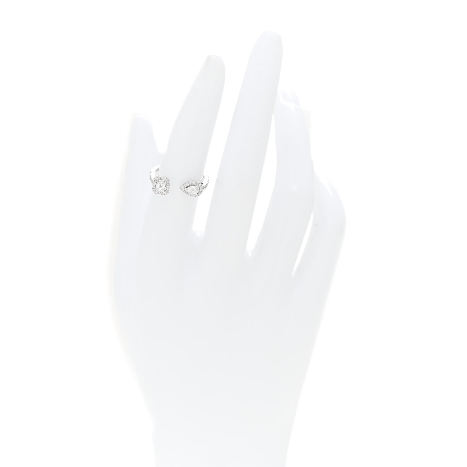 Messika 18K White Gold Diamond .15ct My Twin Moi & Toi Ring 52 6 2 of 5