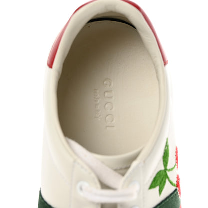 Gucci Calfskin Web Cherry Embroidered Womens Ace Sneakers 37 White 12 of 18
