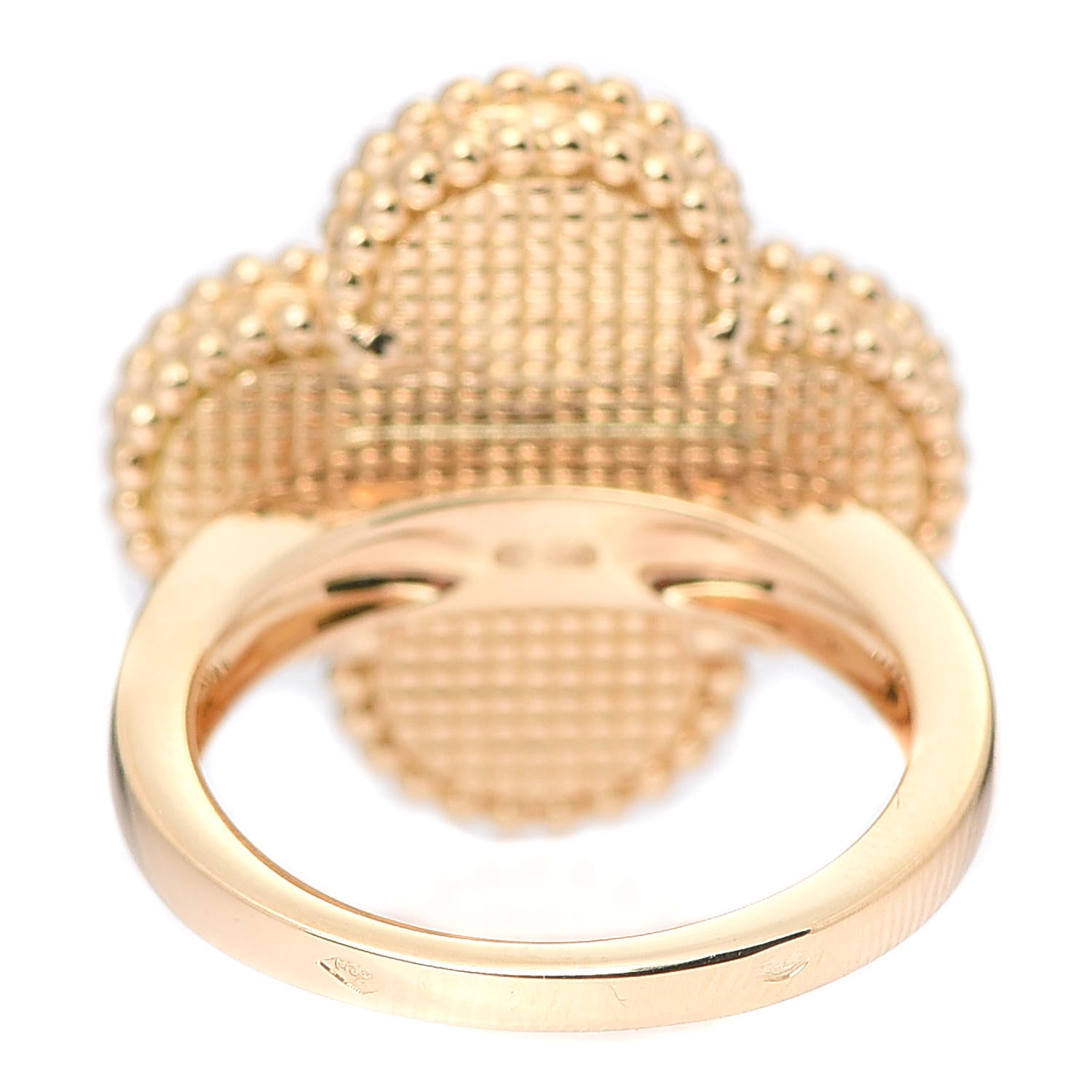 Van Cleef & Arpels 18K Yellow Gold Gray Mother of Pearl Magic Alhambra Ring 51 5.75 4 of 6