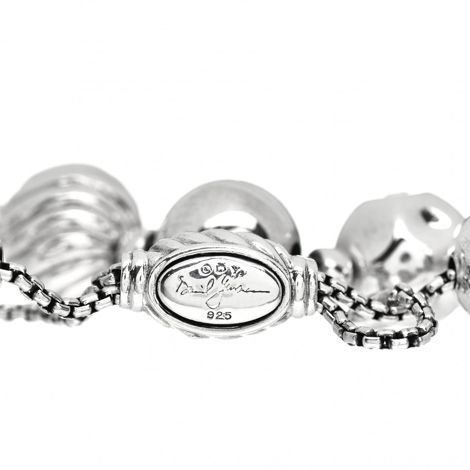 David Yurman Sterling Silver 14mm Elements Bead Bracelet 4 of 4