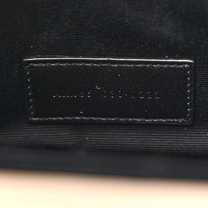 Saint Laurent Grain De Poudre Textured Mixed Matelasse Triquilt Monogram Clutch Dark Beige 7 of 10