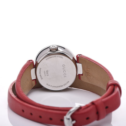 Gucci Stainless Steel Calfskin Diamond Mother of Pearl 27mm Guccissima Double Wrap Quartz Watch 5 of 8