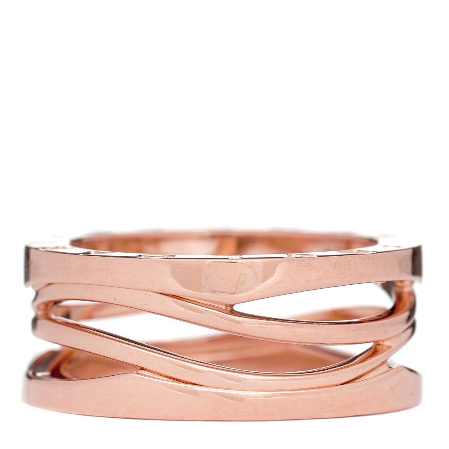 18K Rose Gold B.Zero1 Legend Three-Band Ring 57 8
