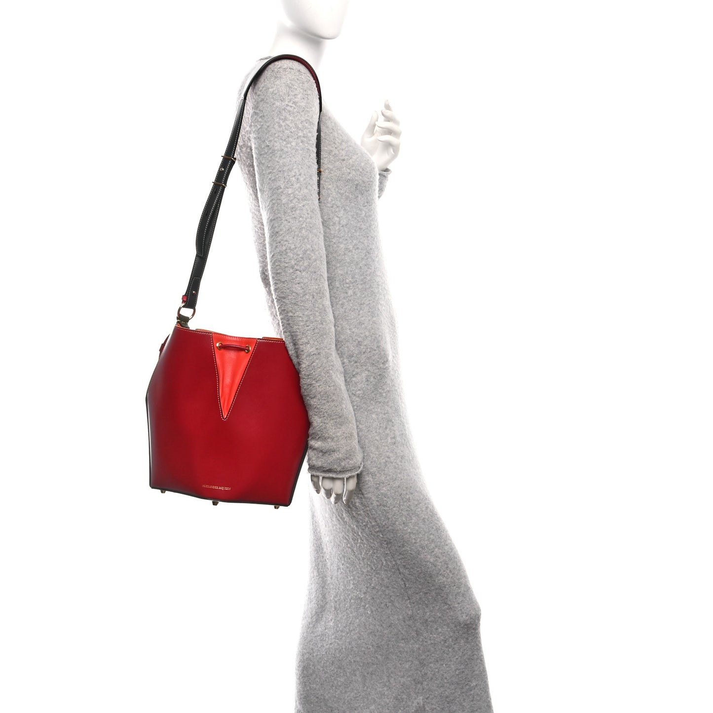 Calfskin The Bucket Bag Red Multicolor