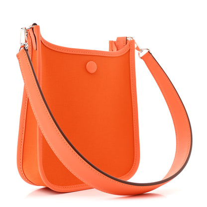 Hermes Toile Officier Swift Neo Evelyne TPM Jaune D'Or Feu Orange Minium 3 of 11