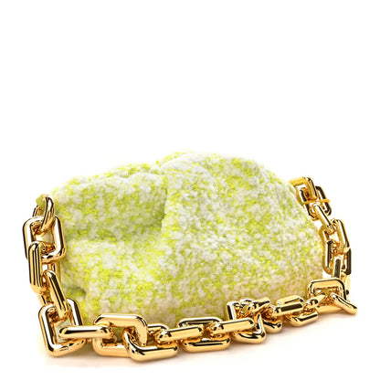 Bottega Veneta Boucle The Pouch Chain Seagrass White Chalk 3 of 9