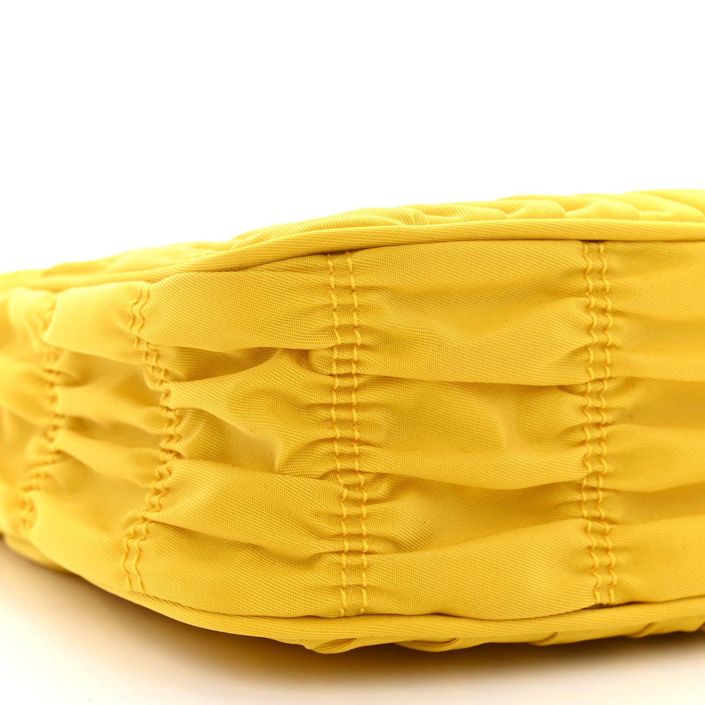 Tessuto Nylon Gaufre Shoulder Bag Giallo