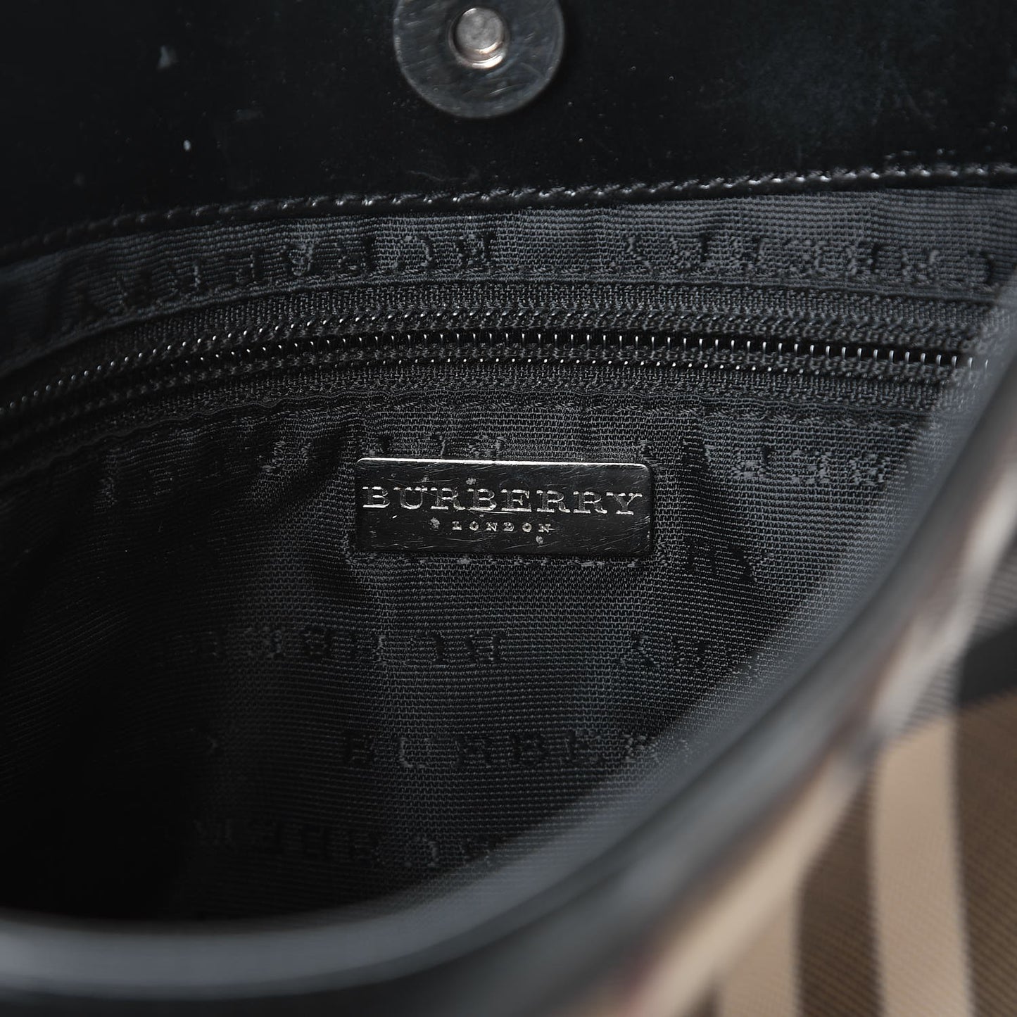 House Check Shoulder Bag Black