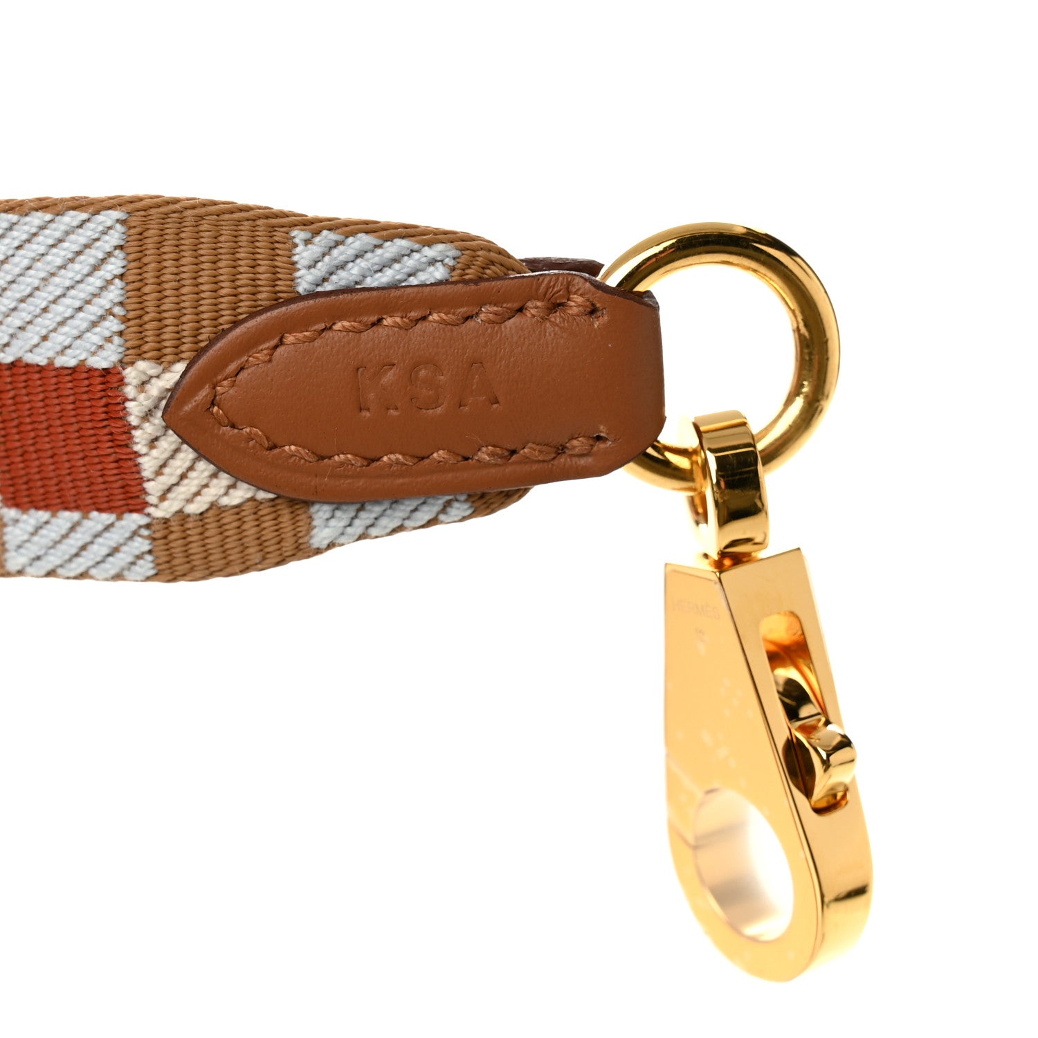 Hermes Toile Swift 25mm Maxi Quadrille Shoulder Strap Chai Bleu Brume Nata 5 of 5