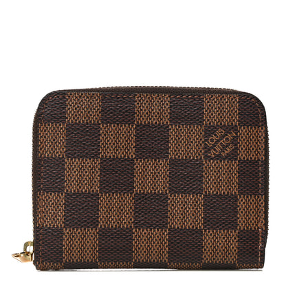Louis Vuitton Damier Ebene Zippy Coin Purse Rose Ballerine 1 of 10