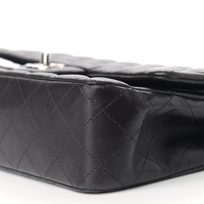 Chanel Lambskin Quilted Medium Double Flap Black 9 of 10