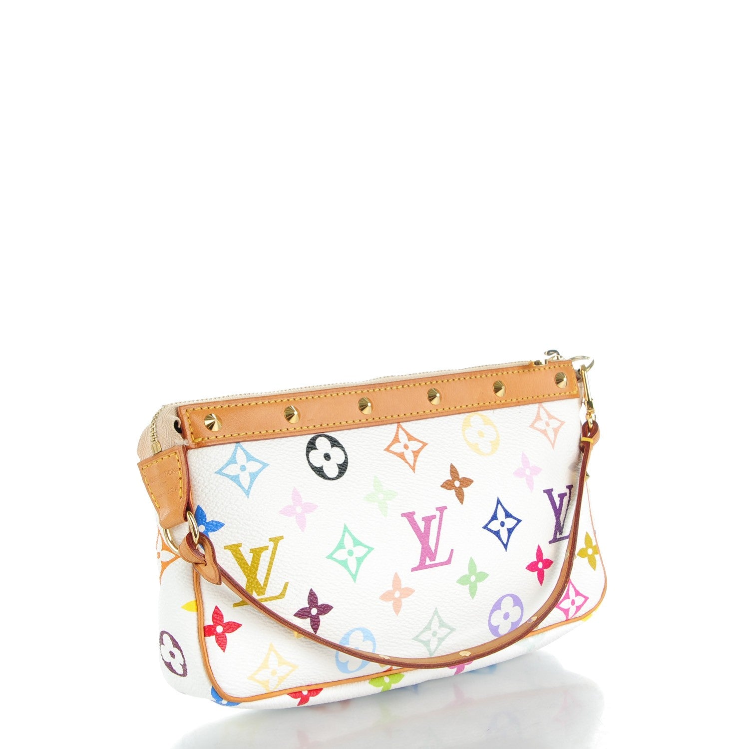 Louis Vuitton Monogram Multicolor Pochette Accessories White 3 of 8