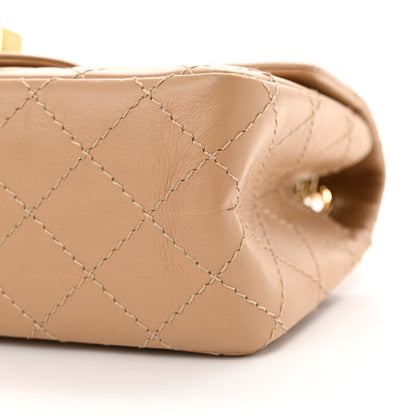 Chanel Aged Calfskin Quilted 2.55 Reissue Mini Flap Beige 9 of 10