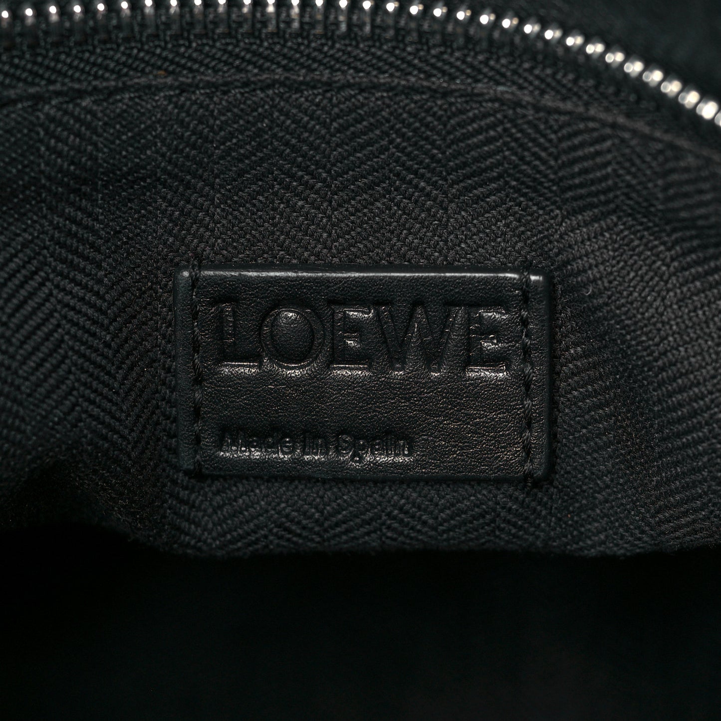 Calfskin Zipper Puzzle Bag Black