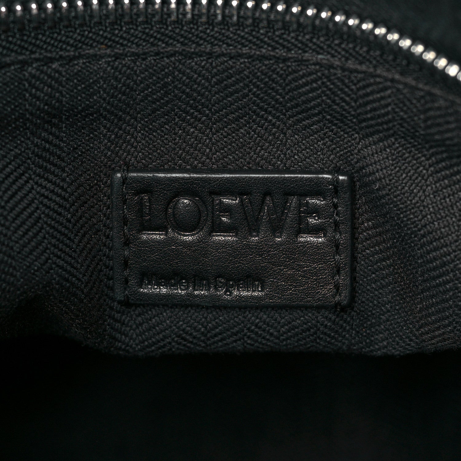 Loewe Calfskin Zipper Puzzle Bag Black 6 of 10
