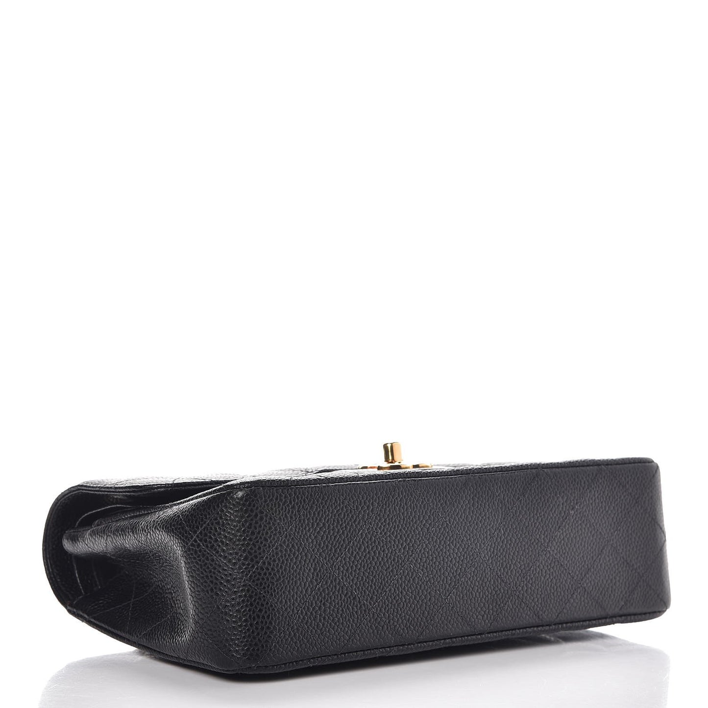 Caviar Quilted Small Double Flap Black