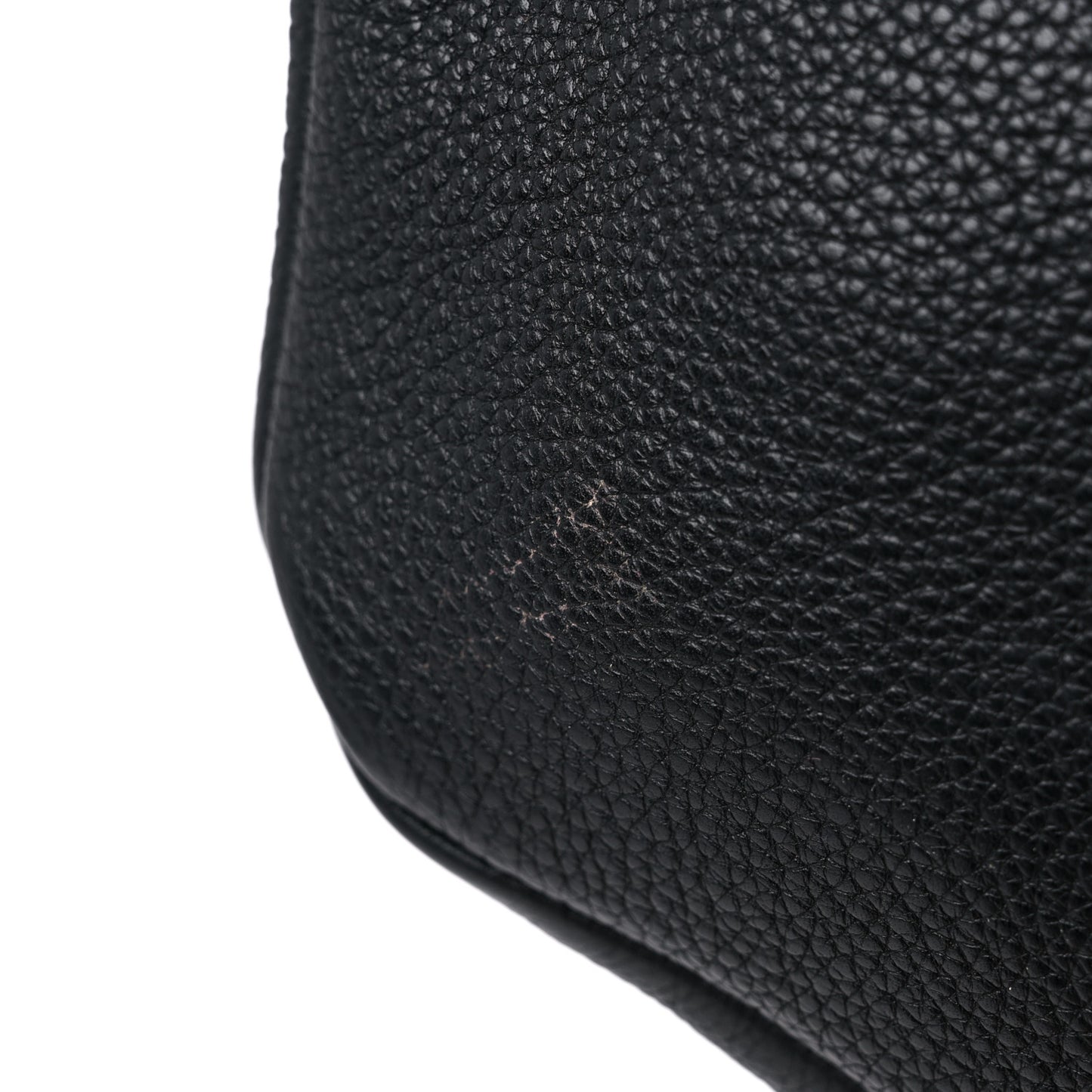 Grained Calfskin Small Logo Belt Bag Black