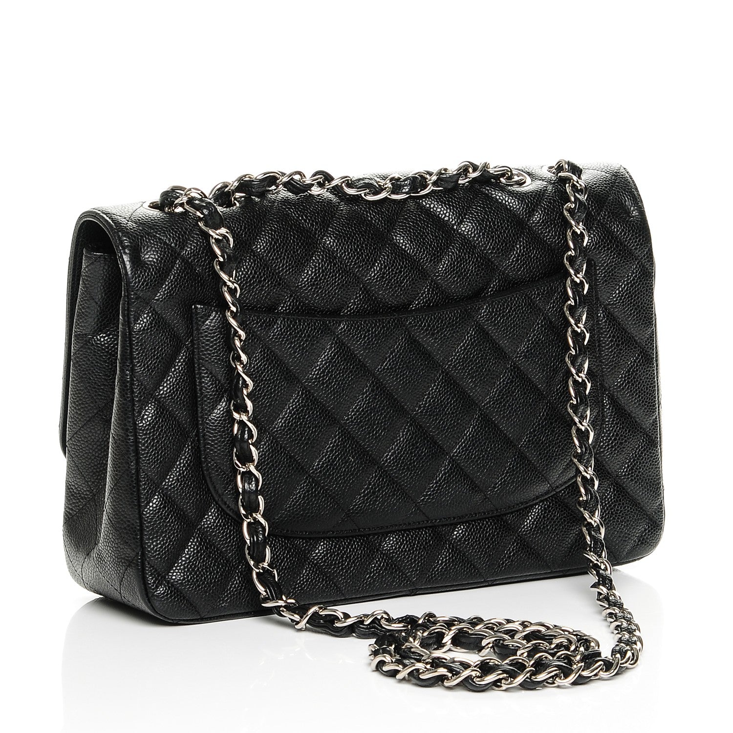 Chanel Caviar Quilted Jumbo Single Flap Black 3 of 7