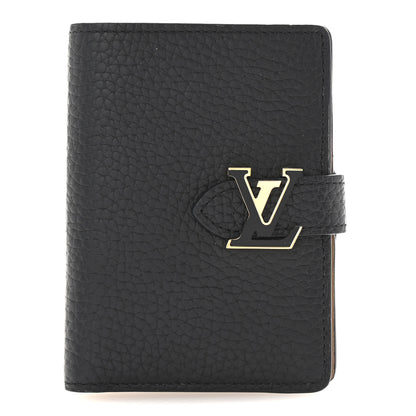 Louis Vuitton Taurillon Capucines Vertical Compact Wallet Black 1 of 7