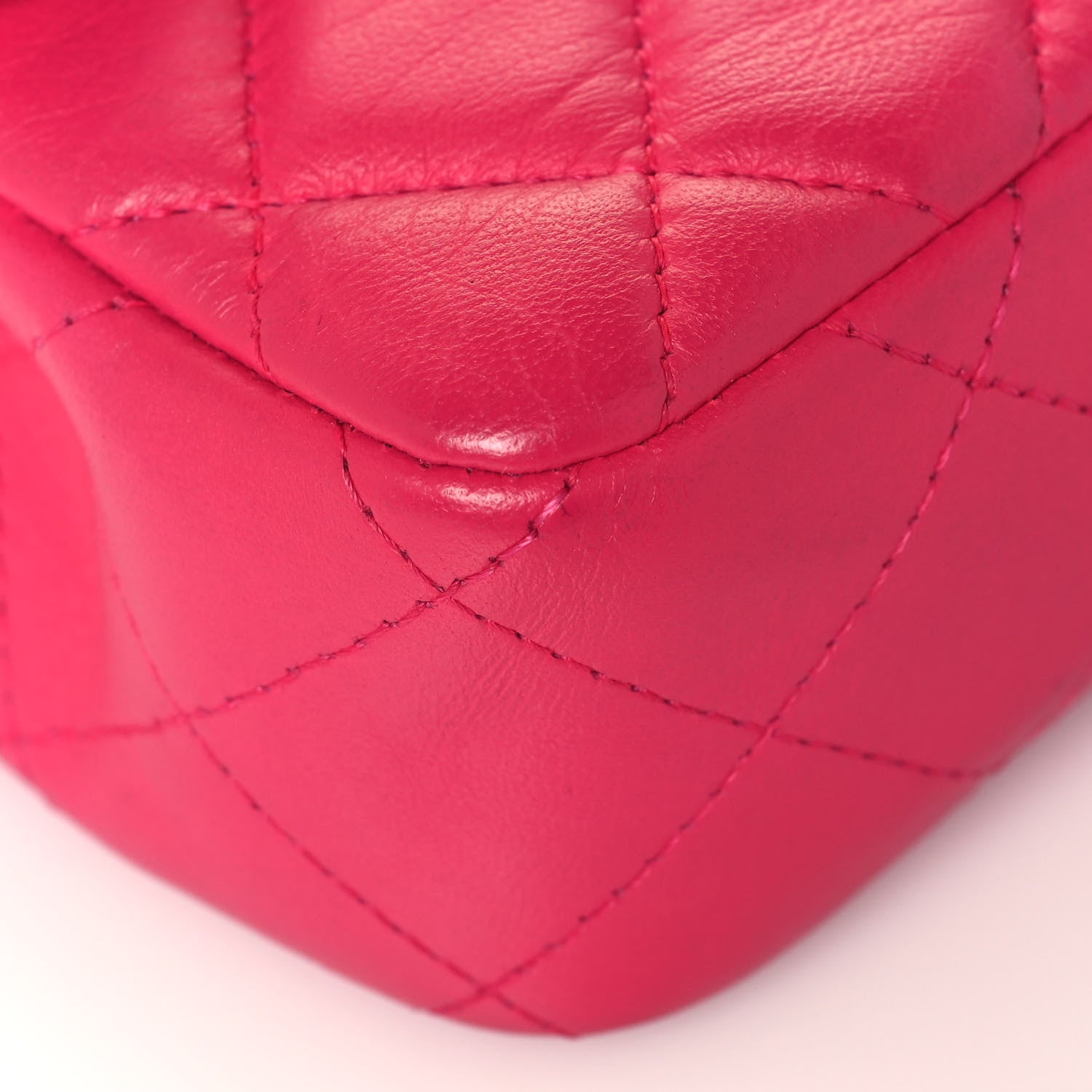 Chanel Lambskin Quilted Extra Mini Rectangular Flap Pink 9 of 18